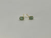 18K Gold Sparkling Blue Natural Grandidierite Stud Earrings-EZ Jewelry and Decor