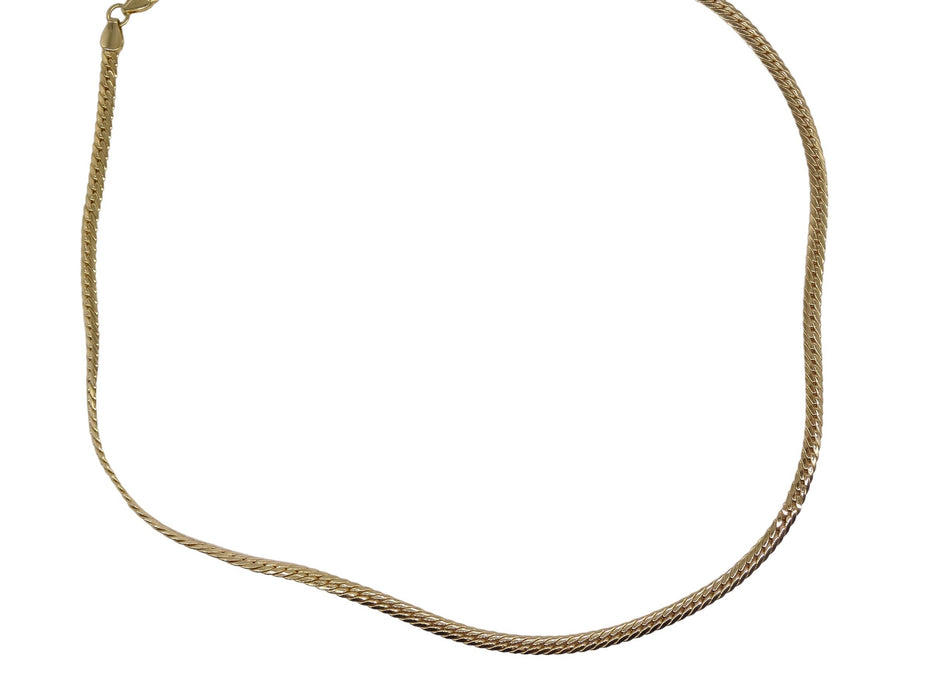 Timeless 18K Yellow Gold Cable Necklace, 17.5 x 3mm.