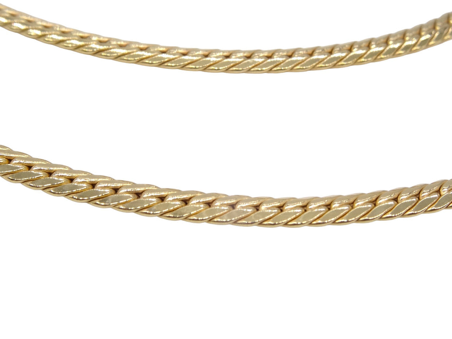 Timeless 18K Yellow Gold Cable Necklace, 17.5 x 3mm.