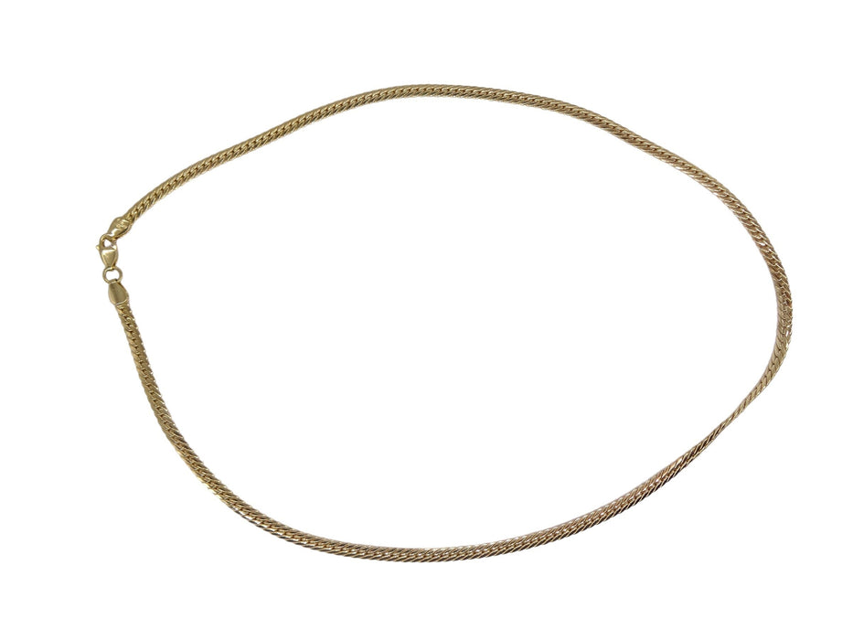 Timeless 18K Yellow Gold Cable Necklace, 17.5 x 3mm.