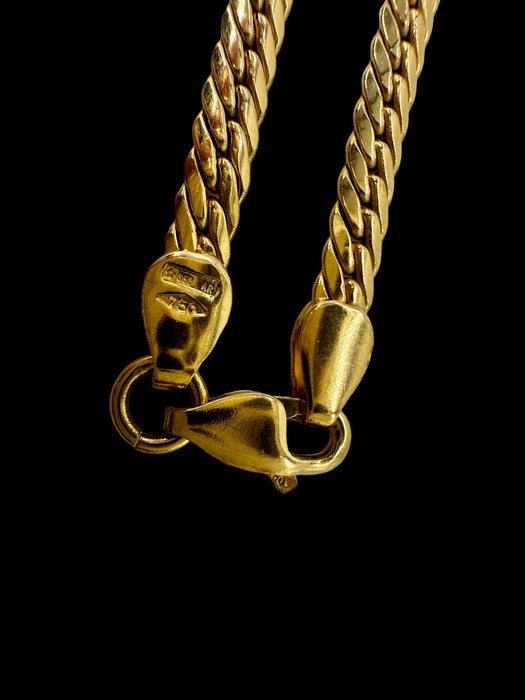 Timeless 18K Yellow Gold Cable Necklace, 17.5 x 3mm.