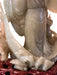 Rare Hand Carved Jade Statue: Man, Child, & Koi Fish on Carved Wooden Stand, 7.8” T, Japanese Sculpture-EZ Jewelry and Decor