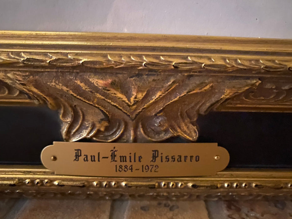 Certified Authentique Paul Emile Pissarro Pastel Painting in Original Frame, Le Petit Chemin, Pastel-EZ Jewelry and Decor