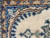 Persian Hand Knotted Small Rug- Nain Design, Wool & Silk accent, 24” x 15”-EZ Jewelry and Decor