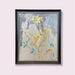 Golden Flowers Abstract Painting, Framed Original Painting, by R. Mansourkhani, 30.5” x  26”-EZ Jewelry and Decor