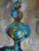 Blue Dome, Original Oil Painting.  Masque Abstract Painting, By R.Mansourkhani, 68" H x 49.5" W-EZ Jewelry and Decor
