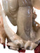 Rare Hand Carved Jade Statue: Man, Child, & Koi Fish on Carved Wooden Stand, 7.8” T, Japanese Sculpture-EZ Jewelry and Decor