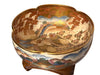 Antique Japanese Satsuma 8.5in Bowl on Wooden Stand, Hand Made & painted. Taisho period Signed & Trimmed in Gold-EZ Jewelry and Decor