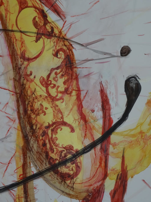 Original Abstract Painting , Happiness...? 42"x 30" by R. M-EZ Jewelry and Decor