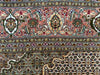 Persian Tabriz Mahi Rug, Hand Knotted Rug, Silk & Wool, 6'6"x6'6"-EZ Jewelry and Decor