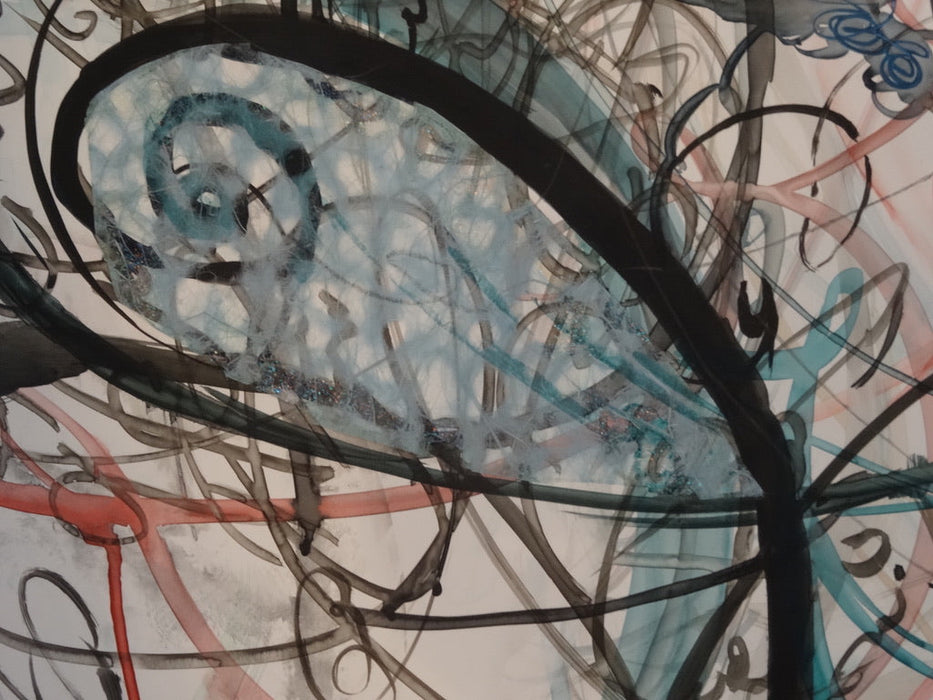 Original Abstract Art, Dancing with Words, mix media , By R. Mansourkhani,30" x 47.5"-EZ Jewelry and Decor