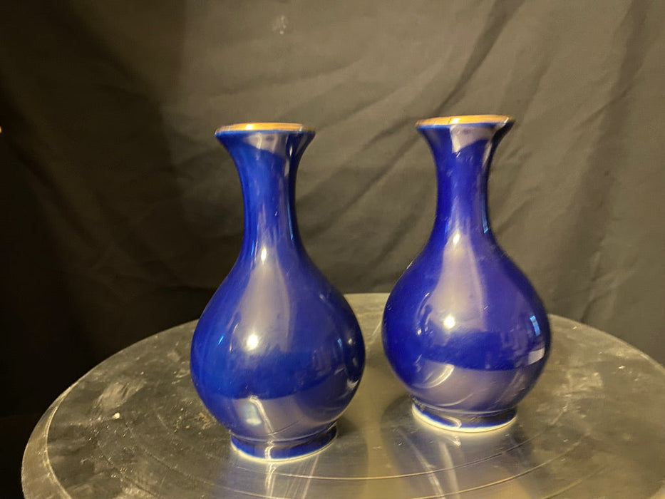 A Pair of hand painted Japanese vases 5”-EZ Jewelry and Decor