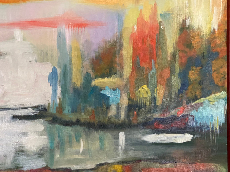 Roya Mansourkhani, When You See All Colors, Oil, 25.5” x 19.5”-EZ Jewelry and Decor