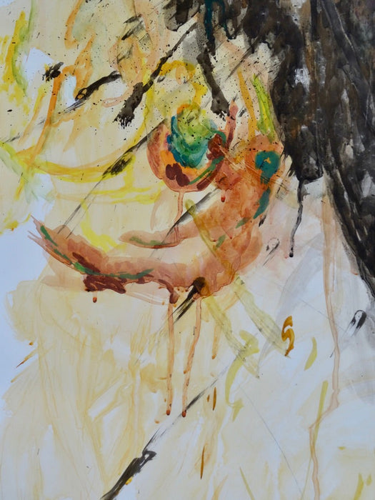 Original Large Water color painting on paper, 80" x 60", The Illuminating and Shadow,-EZ Jewelry and Decor