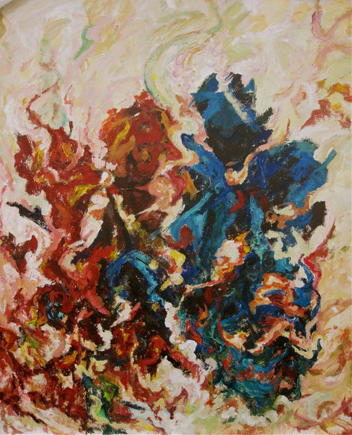 Coming Out, Original Abstract Acrylic Painting, 72” x 60” By Roya Mansourkhani.-EZ Jewelry and Decor