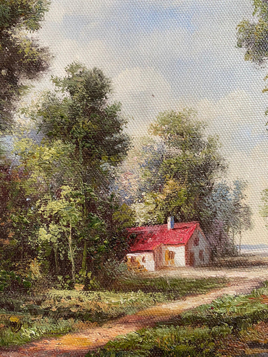 P. Sonige, A Summer Day, Original  Oil, 20” x 18”-EZ Jewelry and Decor