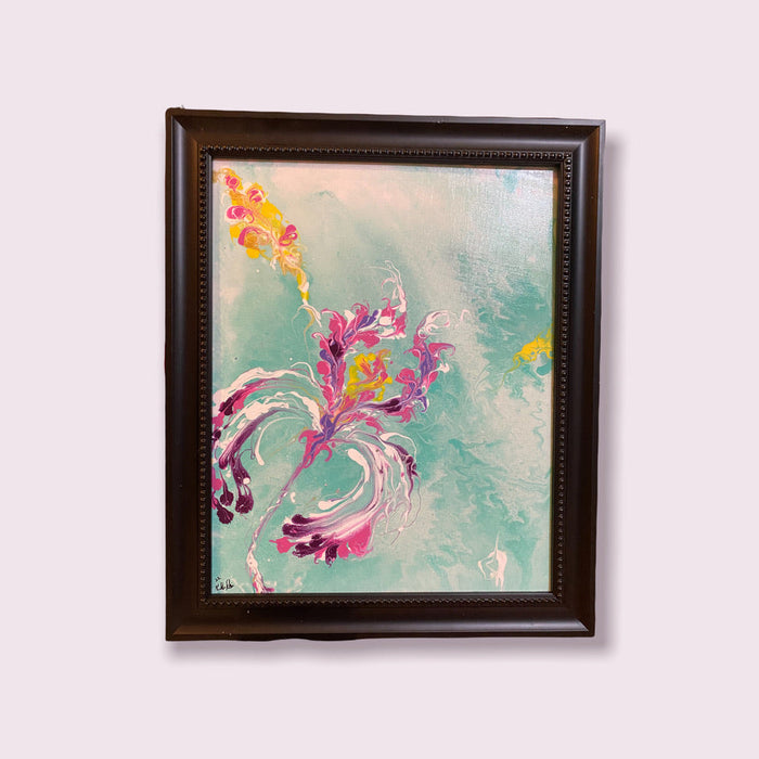 Iris,  Abstract Triptych Framed Original Paintings, Each Painting 24” x 20”, by artist R. Mansourkhani,-EZ Jewelry and Decor