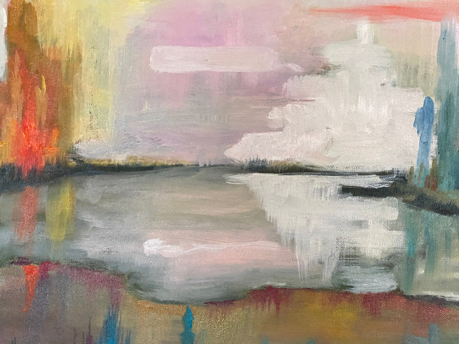 Roya Mansourkhani, When You See All Colors, Oil, 25.5” x 19.5”-EZ Jewelry and Decor
