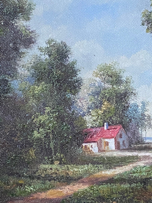 P. Sonige, A Summer Day, Original  Oil, 20” x 18”-EZ Jewelry and Decor
