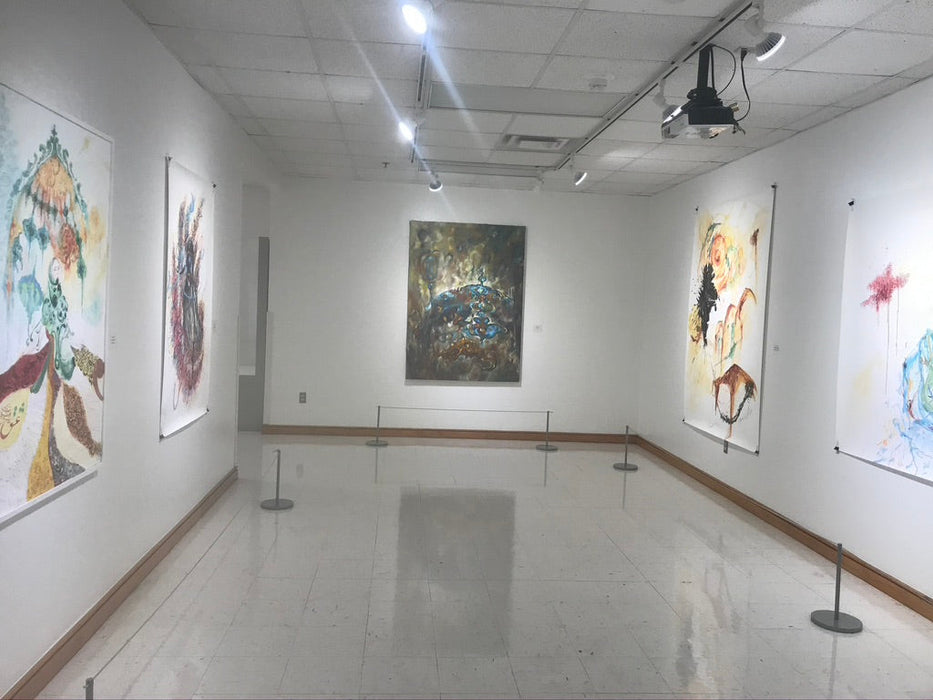Original Large Water color painting on paper, 80" x 60", The Illuminating and Shadow,-EZ Jewelry and Decor
