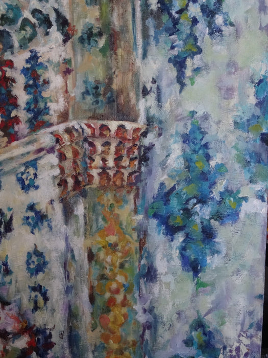 Original Painting "Women Behind Shadows II", 4' x 3', by R. Mansourkhani.-EZ Jewelry and Decor