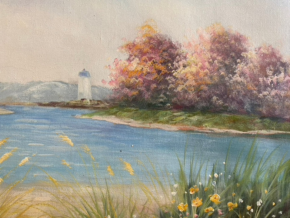 T. Manley, Untitled, Framed Original Landscape Oil Painting. 24.5” x 30”-EZ Jewelry and Decor