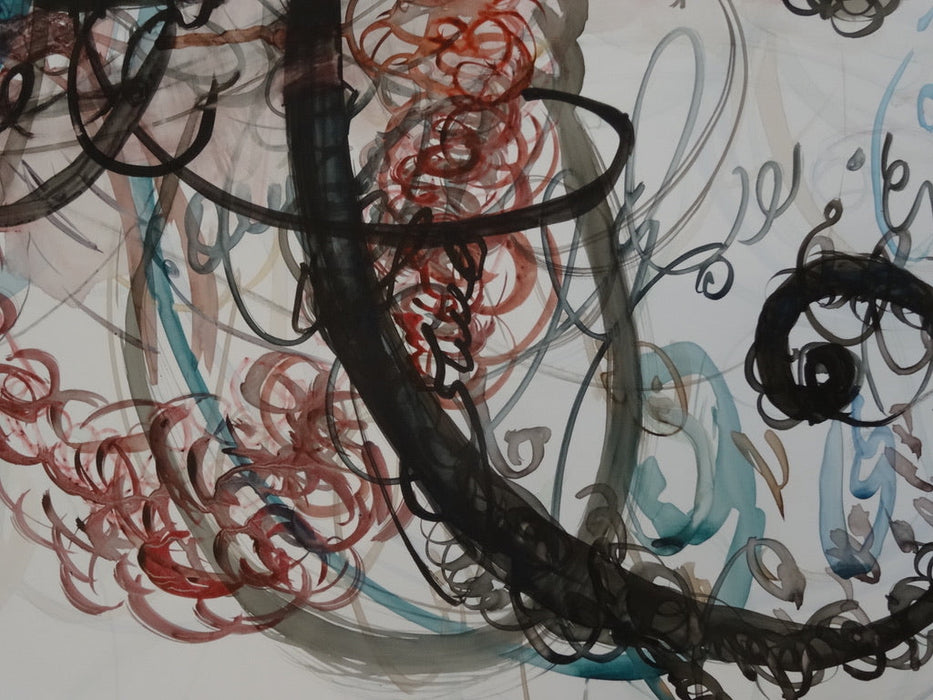 Original Abstract Art, Dancing with Words, mix media , By R. Mansourkhani,30" x 47.5"-EZ Jewelry and Decor