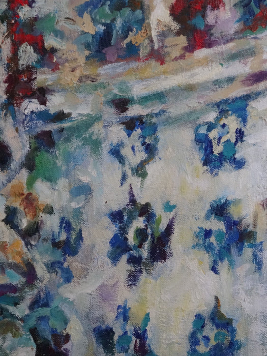 Original Painting "Women Behind Shadows II", 4' x 3', by R. Mansourkhani.-EZ Jewelry and Decor