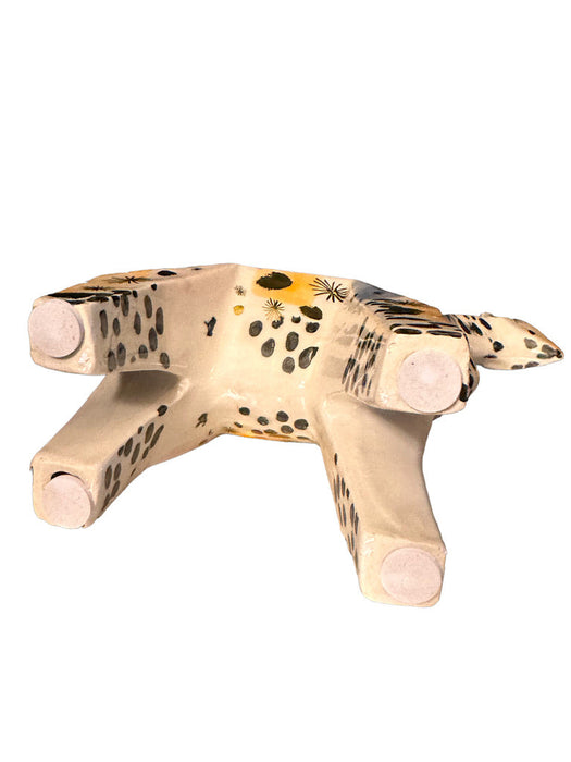 Vintage Pier One Porcelain Giraffe Figurine Abstract Cubist Geometric Porcelain Giraffe Figurine,. 8" T, 3" W, 7" D.-EZ Jewelry and Decor