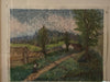 Certified Authentique Paul Emile Pissarro Pastel Painting in Original Frame, Le Petit Chemin, Pastel-EZ Jewelry and Decor