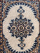Persian Hand Knotted Small Rug- Nain Design, Wool & Silk accent, 23” x 16”-EZ Jewelry and Decor
