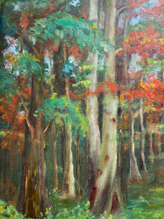 Roya Mansourkhani, Daniel  Forest, Oil, 34” x 26”, framed-EZ Jewelry and Decor