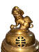 Antique Early 20th Century Large Solid Brass Foo Dog Incense Burner Stands 18 in Tall , Chinese Antique Burner.-EZ Jewelry and Decor
