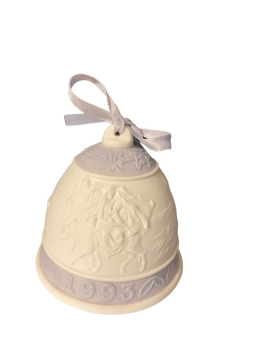 Lladro 1993 Porcelain Christmas Bell In Original Box, Rare, 2.75”-EZ Jewelry and Decor