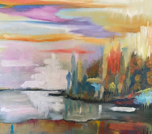 Roya Mansourkhani, When You See All Colors, Oil, 25.5” x 19.5”-EZ Jewelry and Decor