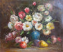 R. Wilcox, Flowers & Fruit. Framed Original Oil Painting, 28’ x 35”-EZ Jewelry and Decor