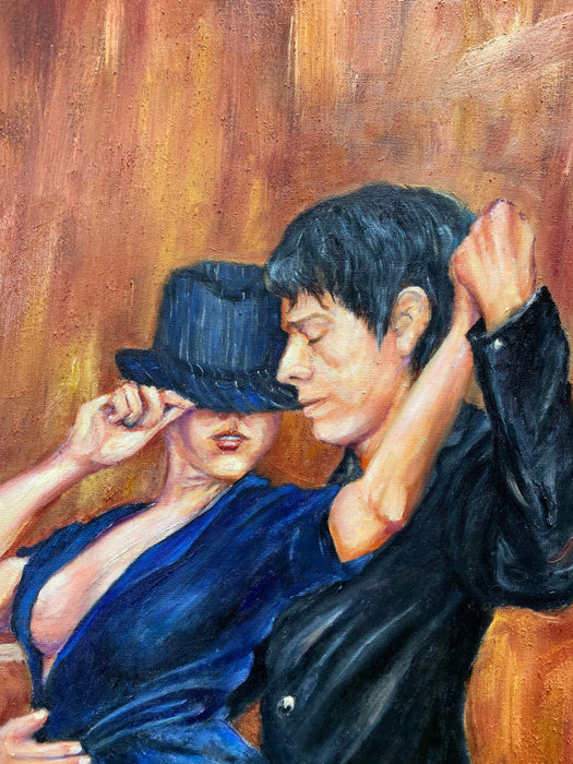 Roya Mansourkhani, Argentine Tango, Oil, 60” x 48”-EZ Jewelry and Decor