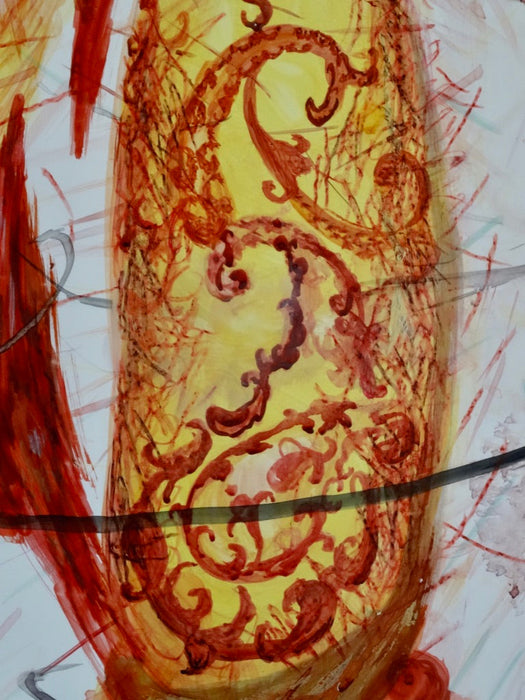 Original Abstract Painting , Happiness...? 42"x 30" by R. M-EZ Jewelry and Decor