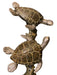 Vintage Sea Turtle Duet Figures, Hand Crafted, 12”-EZ Jewelry and Decor