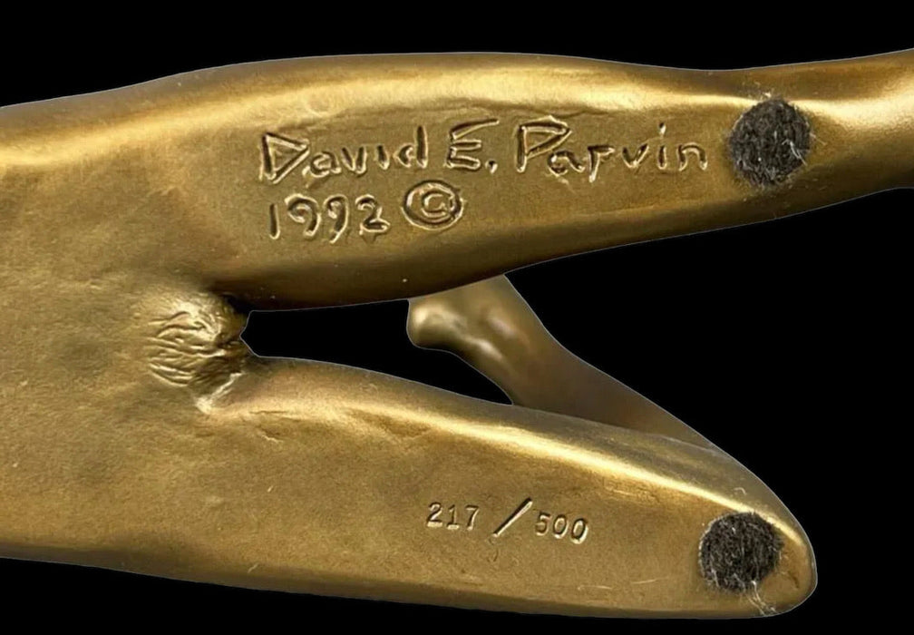 David Parvin Female Nude Bronze Sculpture, "Amanda" Hand Made 9.5” x 3.5”. 217 / 500-EZ Jewelry and Decor