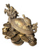 Vintage Chinese Copper Turtle-dragon Mother & Child Statue, 4.25” T-EZ Jewelry and Decor