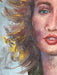 Portrait Oil Painting "Girl in Wind", Framed Original Oil Painting by R.Mansourkhani, 24” x 20”-EZ Jewelry and Decor
