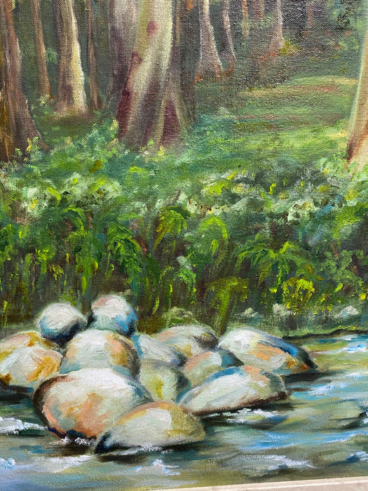 Roya Mansourkhani, Daniel  Forest, Oil, 34” x 26”, framed-EZ Jewelry and Decor