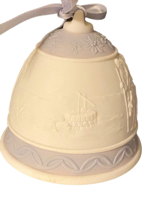 Lladro 1993 Porcelain Christmas Bell In Original Box, Rare, 2.75”-EZ Jewelry and Decor