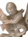 Rare Hand Carved Jade Statue: Man, Child, & Koi Fish on Carved Wooden Stand, 7.8” T, Japanese Sculpture-EZ Jewelry and Decor