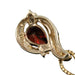 Exquisite 10K Garnet and Diamond Pendant with an  Italian 14K Box Chain, 17.75"-EZ Jewelry and Decor