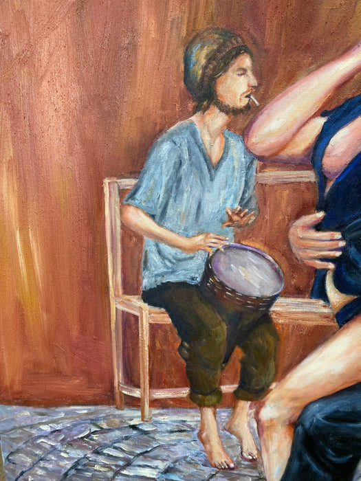 Roya Mansourkhani, Argentine Tango, Oil, 60” x 48”-EZ Jewelry and Decor