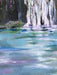 Shaida. M, Waterfall, Original Oil Painting, 24 X 30”-EZ Jewelry and Decor