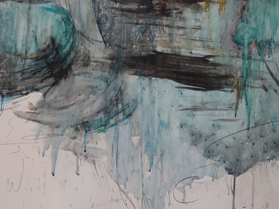 Mansourkhani Roya, Untitled, 2013 Water-mix media, 60’’x79.5’’, 2013-EZ Jewelry and Decor