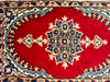 Persian Hand Knotted Small Rug- Nain Design, Wool & Silk accent, 24” x 15”, Red & Beige Rug-EZ Jewelry and Decor